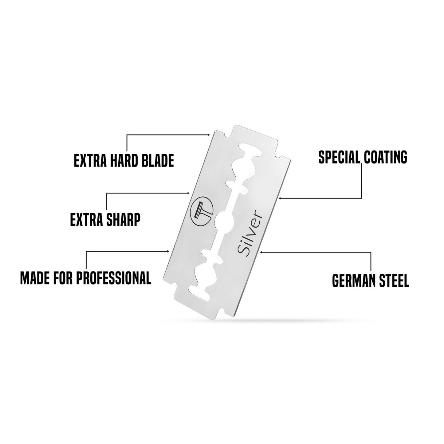 SILVER DOUBLE EDGE RAZOR BLADES 100CT.